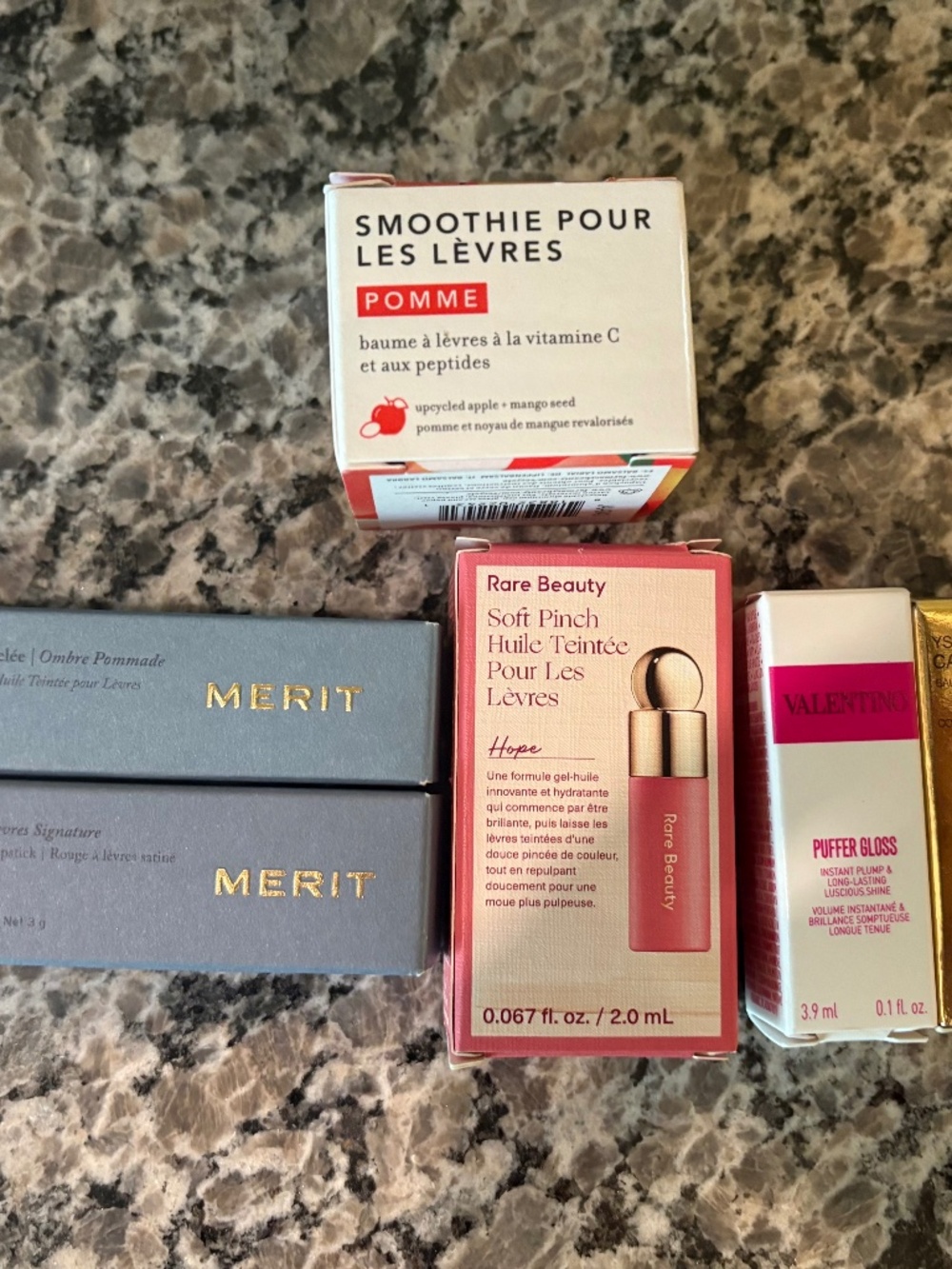 Brand New Lip Care & Color Bundle – Merit, Rare Beauty, Farmacy (5 items) NWT